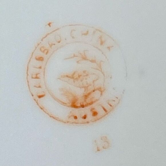 Vintage Blue White Decorative Porcelain Plate 8 Inch Stamped and Numbered - Picture 4 of 5